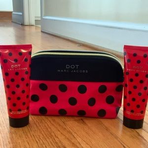 Marc Jacobs Dot Makeup Bag, Lotion, Body Wash Set
